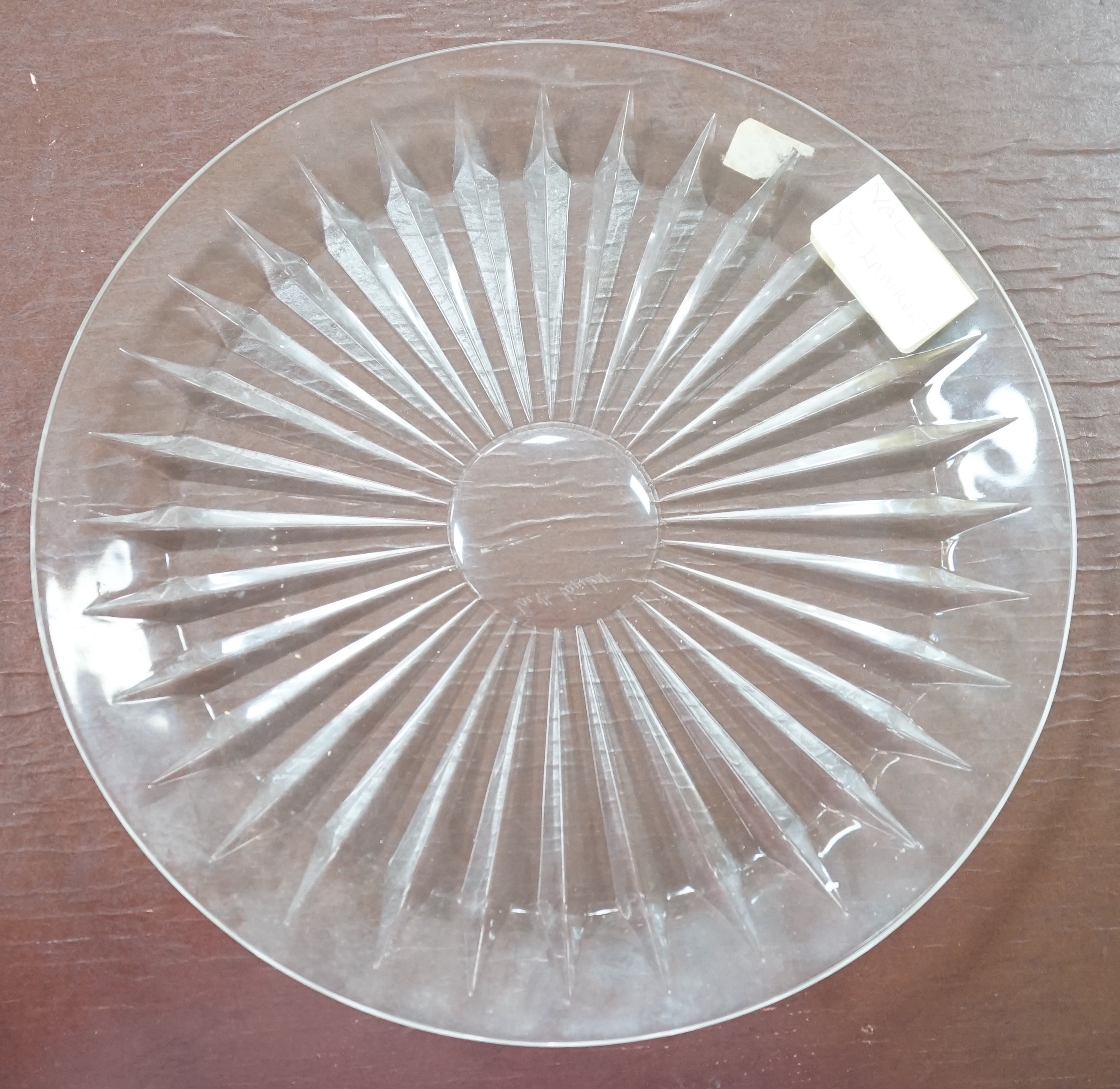 A Val St Lambert glass dish